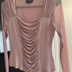 Bebe Pink Ruched Women's Top